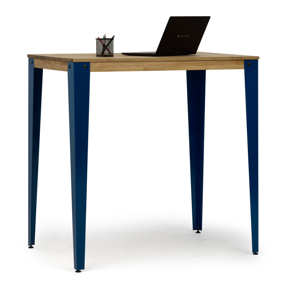 Mesa Alta Industrial Lunds Azul ECO en Madera de Pino Efecto Vintage Box Furniture