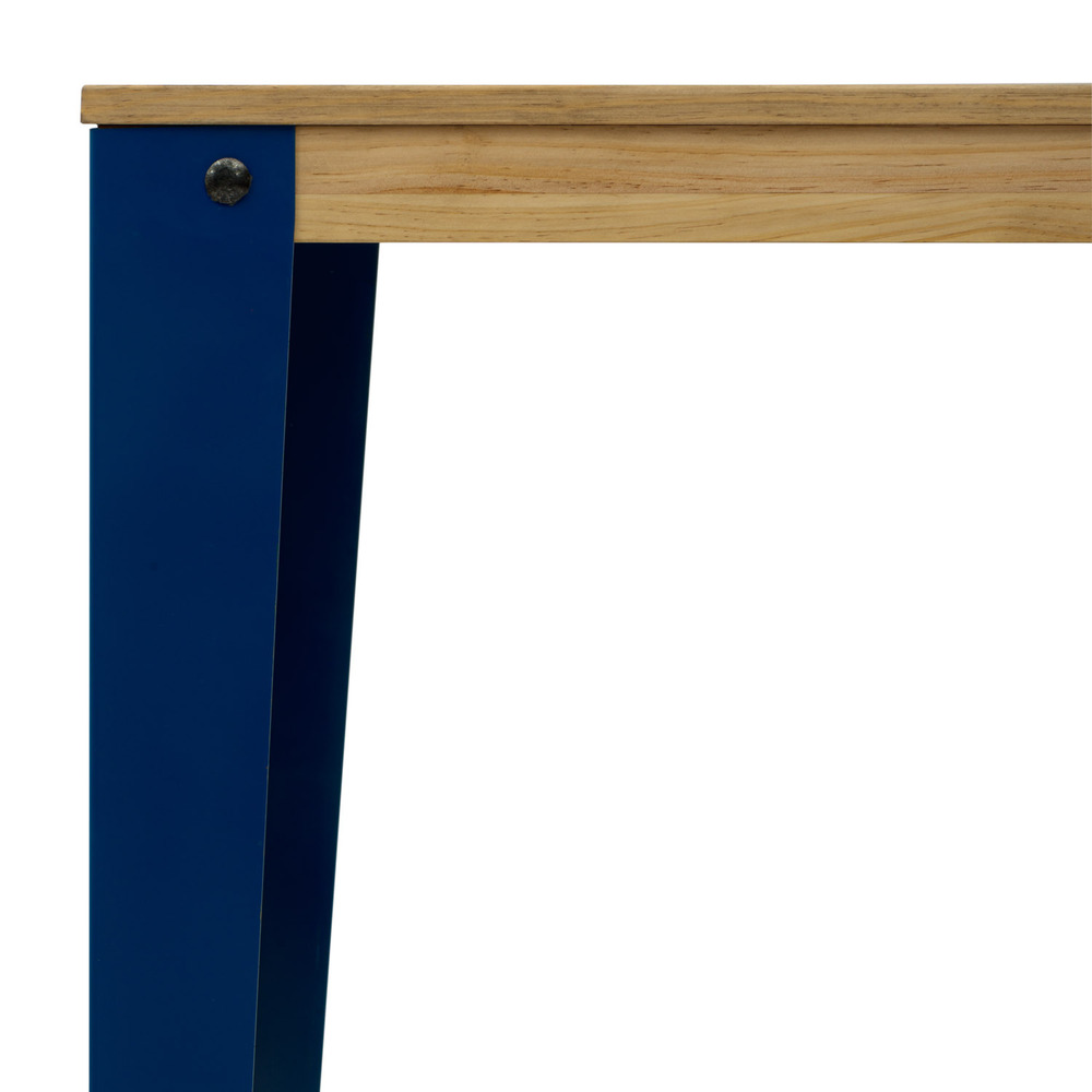 Mesa Alta Industrial Lunds Azul ECO en Madera de Pino Efecto Vintage Box Furniture