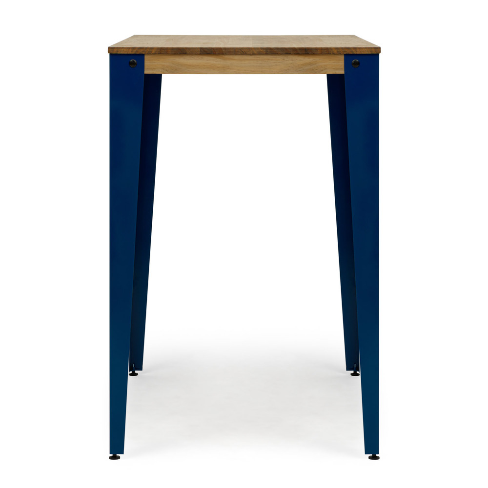 Mesa Alta Industrial Lunds Azul ECO en Madera de Pino Efecto Vintage Box Furniture