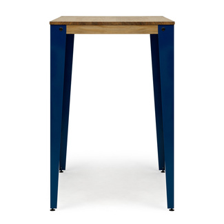Mesa Alta Industrial Lunds Azul ECO en Madera de Pino Efecto Vintage Box Furniture