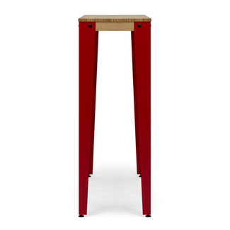 Mesa Alta Industrial Lunds ECO Roja en Madera de Pino Natural Box Furniture