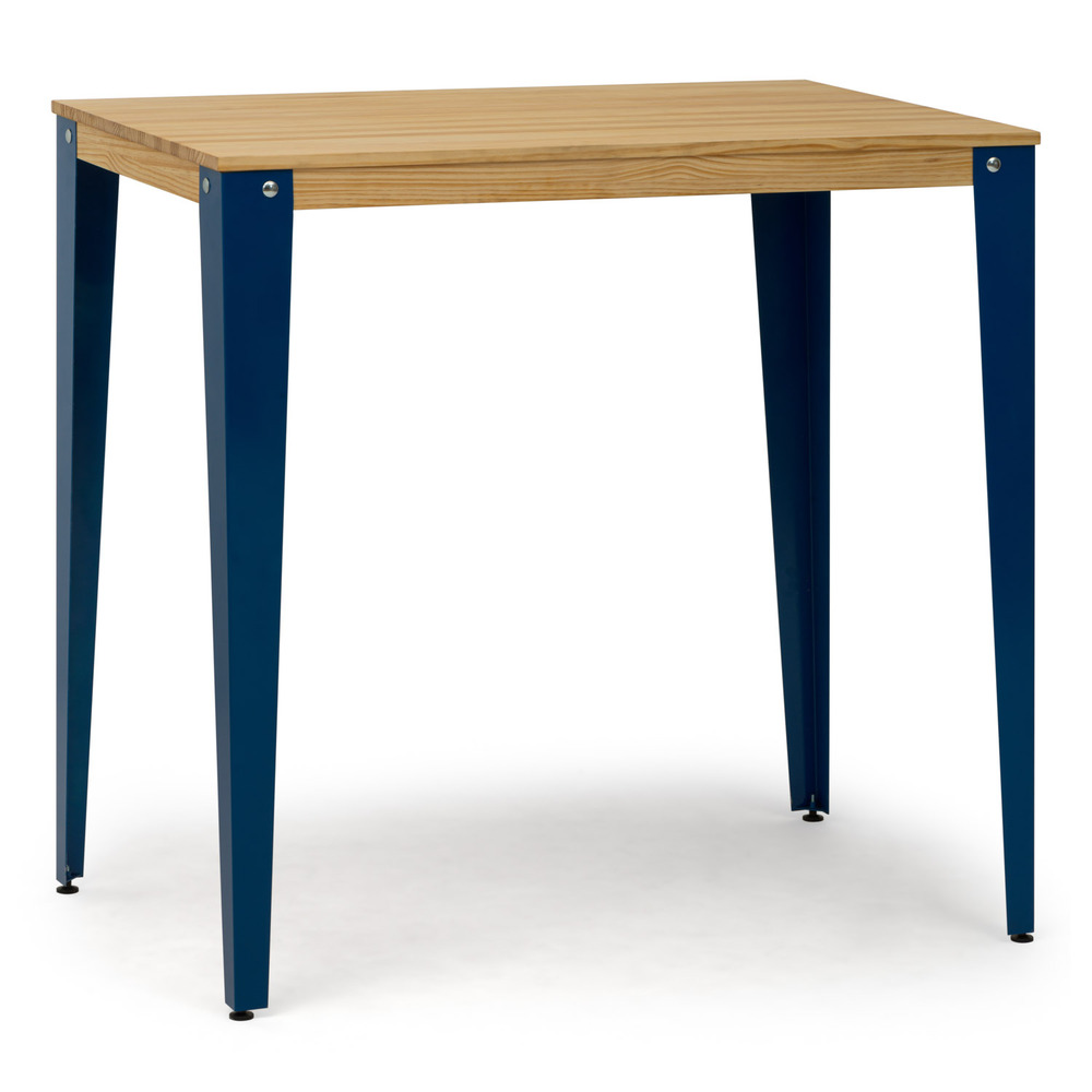 Mesa Alta Lunds Industrial ECO Azul en Madera de Pino Natural Box Furniture