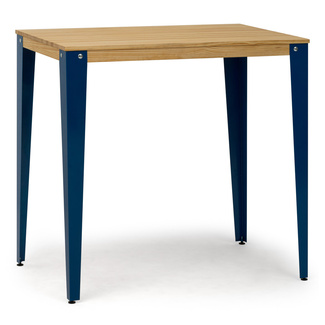 Mesa Alta Lunds Industrial ECO Azul en Madera de Pino Natural Box Furniture