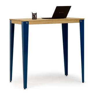 Mesa Alta Lunds Industrial ECO Azul en Madera de Pino Natural Box Furniture