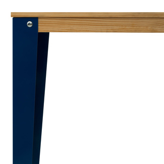 Mesa Alta Lunds Industrial ECO Azul en Madera de Pino Natural Box Furniture