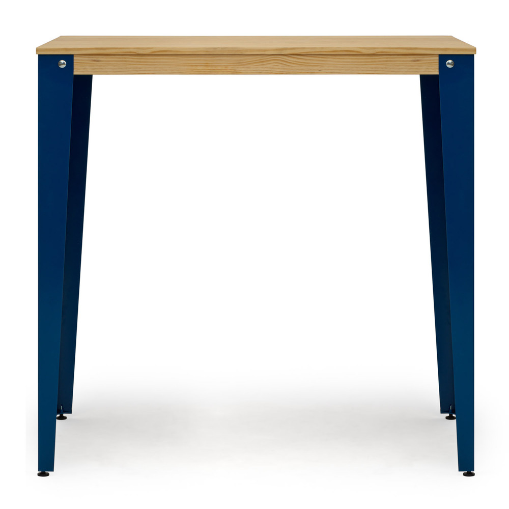 Mesa Alta Lunds Industrial ECO Azul en Madera de Pino Natural Box Furniture
