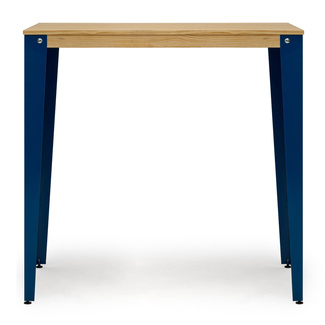 Mesa Alta Lunds Industrial ECO Azul en Madera de Pino Natural Box Furniture