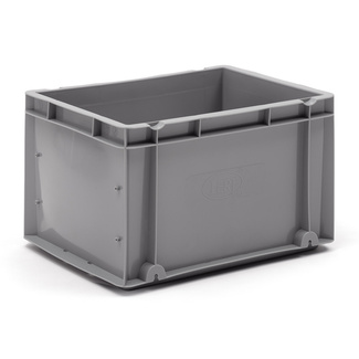 Caja de Plastico Norma Europa Gris Cerrada 30 x 40 x 25 cm  