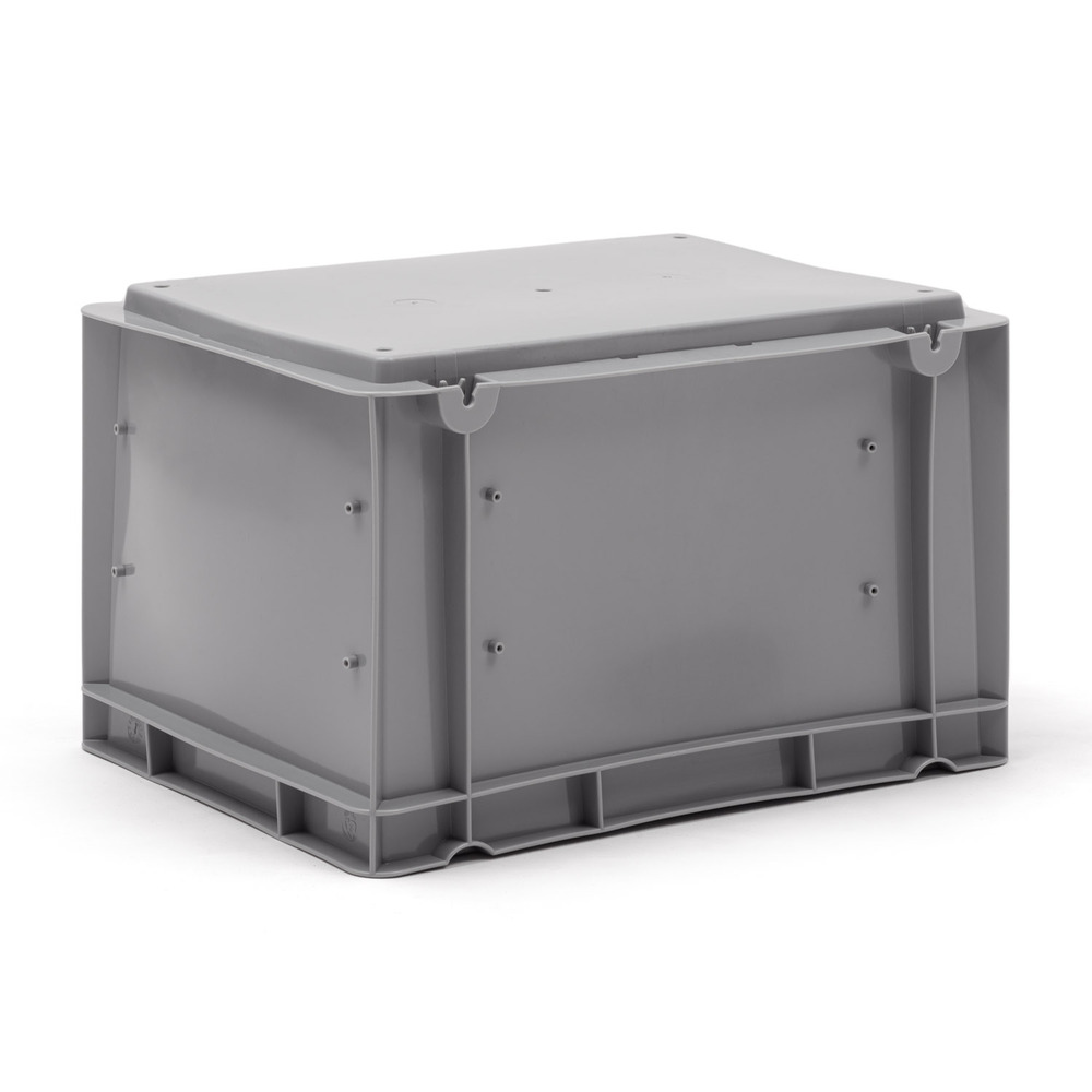 Caja de Plastico Norma Europa Gris Cerrada 30 x 40 x 25 cm  