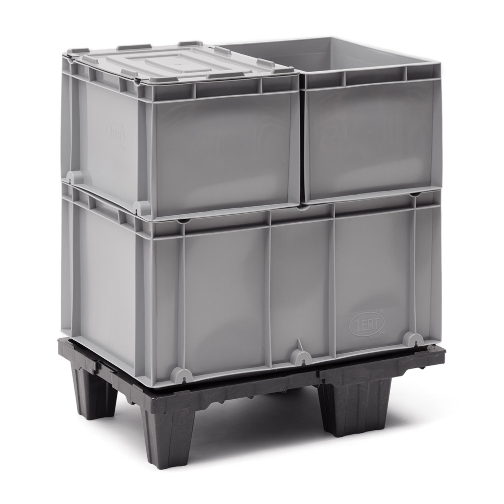 Caja de Plastico Norma Europa Gris Cerrada 30 x 40 x 25 cm  