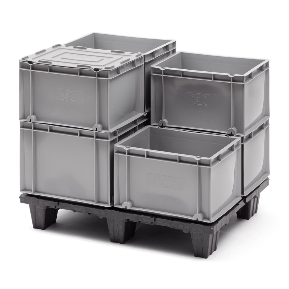 Caja de Plastico Norma Europa Gris Cerrada 30 x 40 x 25 cm  