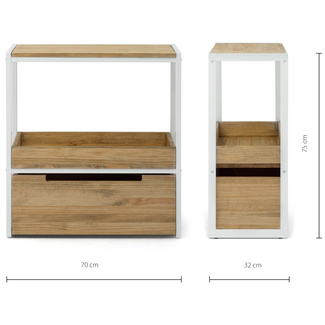 Mueble Auxiliar Derby ECO de Estilo Industrial de Madera con Bandeja Box Furniture 