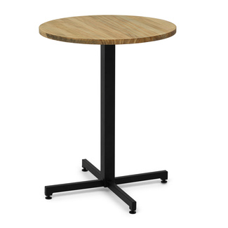 Mesa Negra iCub Pie Central Tablero Industrial