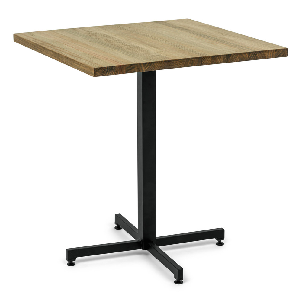 Mesa Negra iCub Pie Central Tablero Industrial