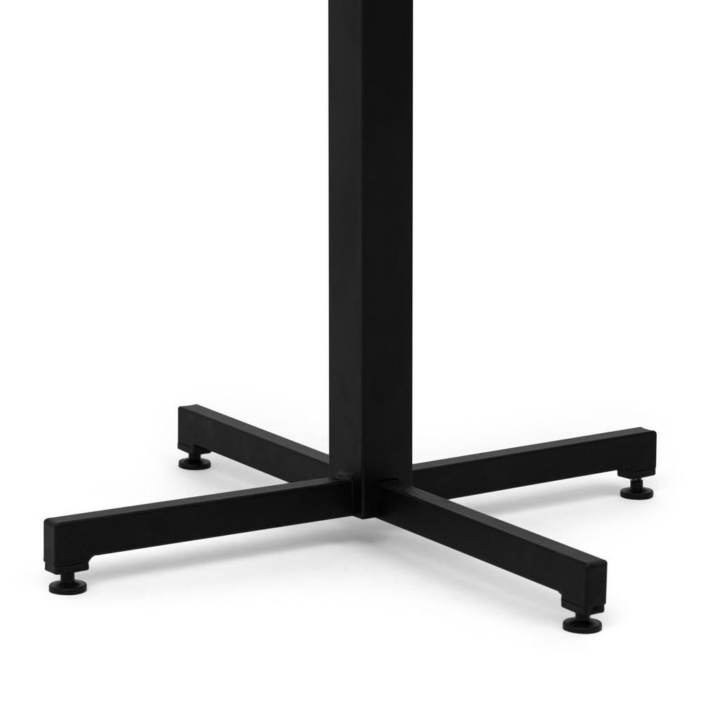 Mesa Negra iCub Pie Central Tablero Industrial