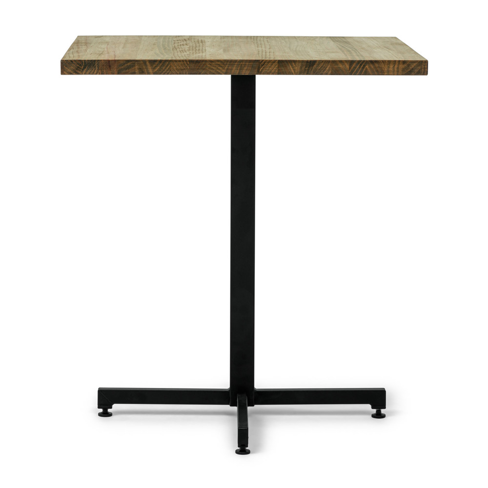 Mesa Negra iCub Pie Central Tablero Industrial