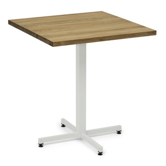 Mesa iCub Ecológica Pie Central Blanco Tablero de Madera 