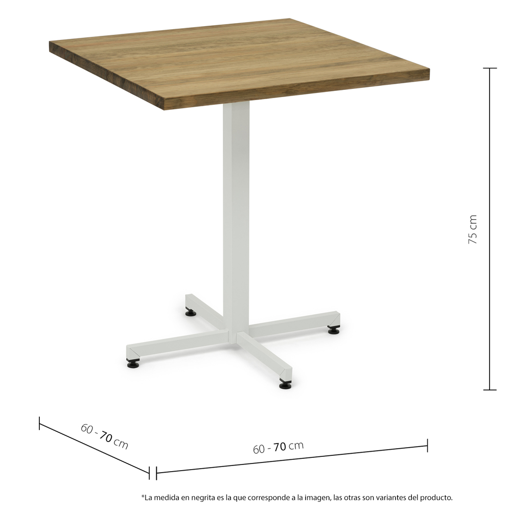 Mesa iCub Ecológica Pie Central Blanco Tablero de Madera 