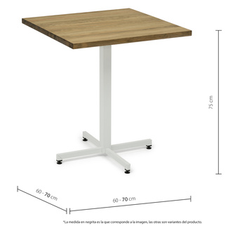 Mesa iCub Ecológica Pie Central Blanco Tablero de Madera 