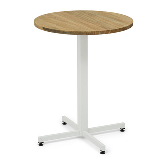 Mesa iCub Ecológica Pie Central Blanco Tablero de Madera 
