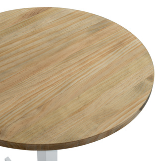 Mesa iCub Ecológica Pie Central Blanco Tablero de Madera 
