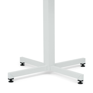 Mesa iCub Pie Central Blanco Tablero de Madera Natural 