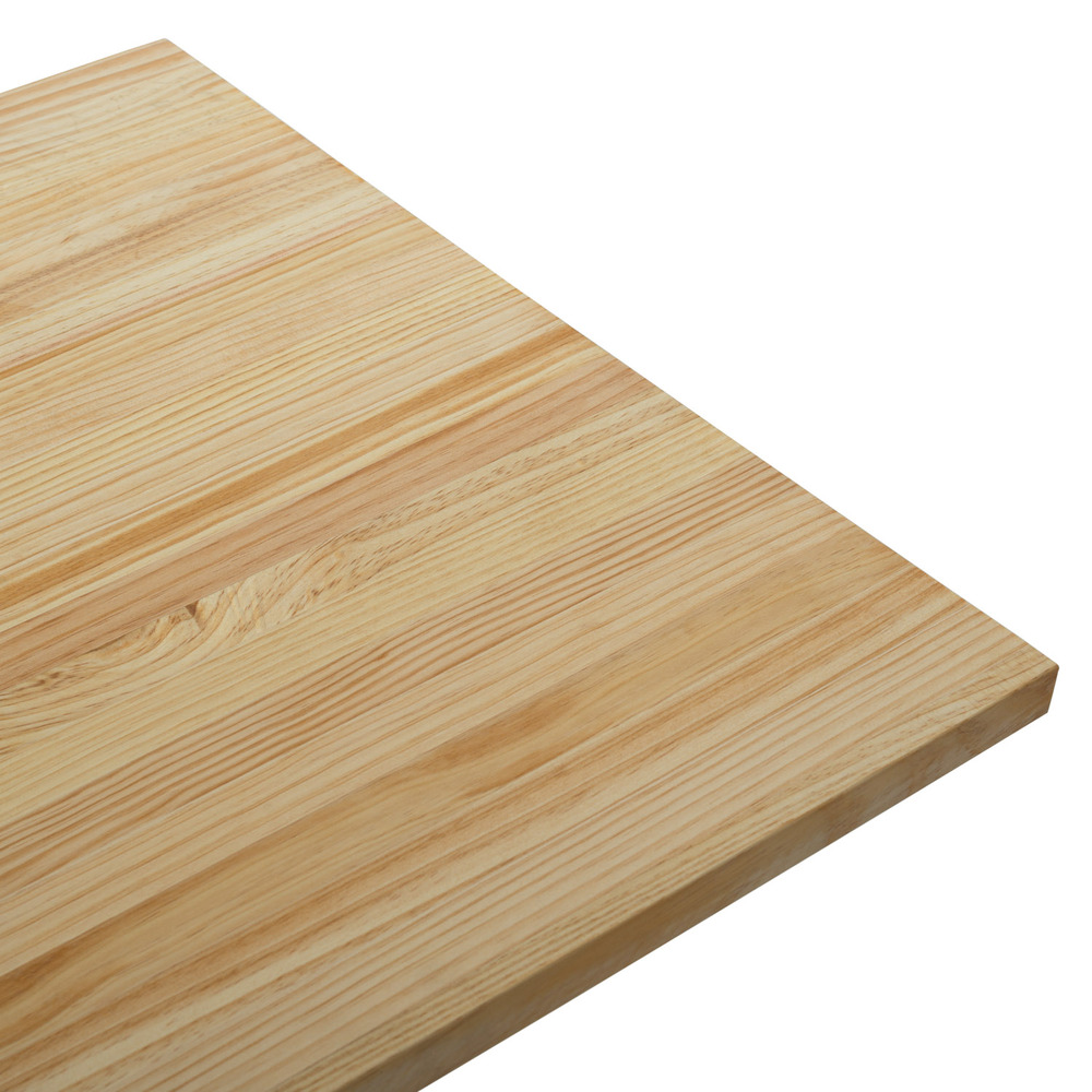 Mesa iCub Pie Central Blanco Tablero de Madera Natural 