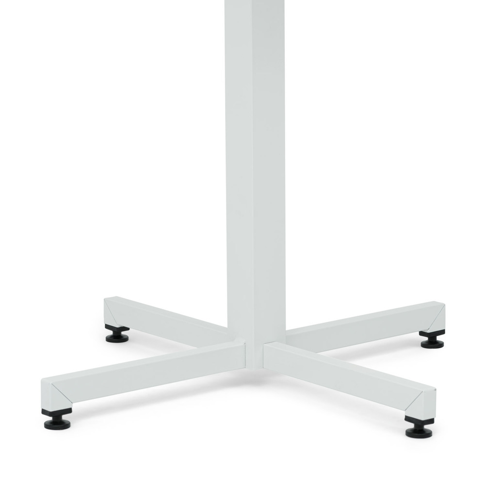 Mesa iCub Pie Central Blanco Tablero de Madera Natural 
