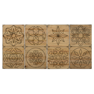 Cabecero Hidraúlico ECO 4 Piezas de Madera de Pino Efecto Vintage CU205-6-7-8