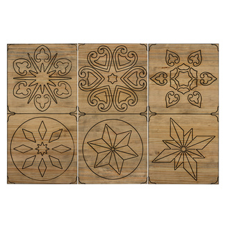 Cabecero Hidraúlico ECO 3 Piezas de Madera de Pino Efecto Vintage CU203-4-5