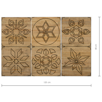 Cabecero Hidraúlico ECO 3 Piezas de Madera de Pino Efecto Vintage CU201-2-3