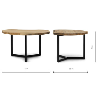 Mesa Auxiliar Bolton ECO de Estilo Industrial Tablero de Madera Box Furniture