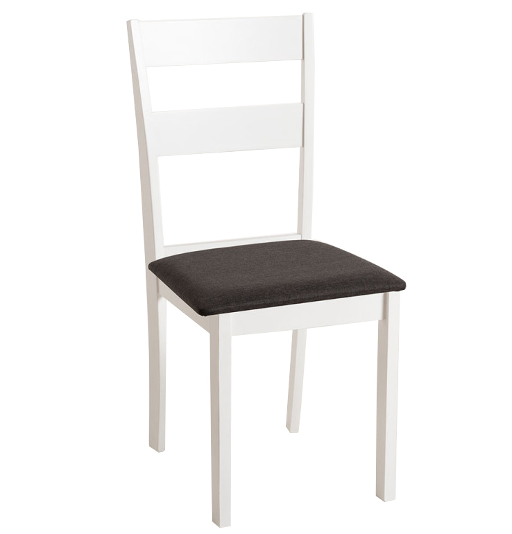 Silla Alecio Apilable de Madera Blanca 39 x 43 x 93 cm