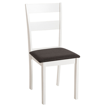 Silla Alecio Apilable de Madera Blanca 39 x 43 x 93 cm