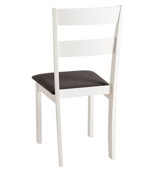 Silla Alecio Apilable de Madera Blanca 39 x 43 x 93 cm