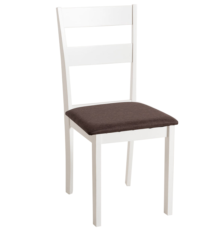 Silla Alecio Apilable de Madera Blanca 39 x 43 x 93 cm