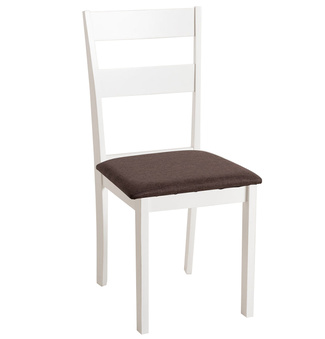 Silla Alecio Apilable de Madera Blanca 39 x 43 x 93 cm