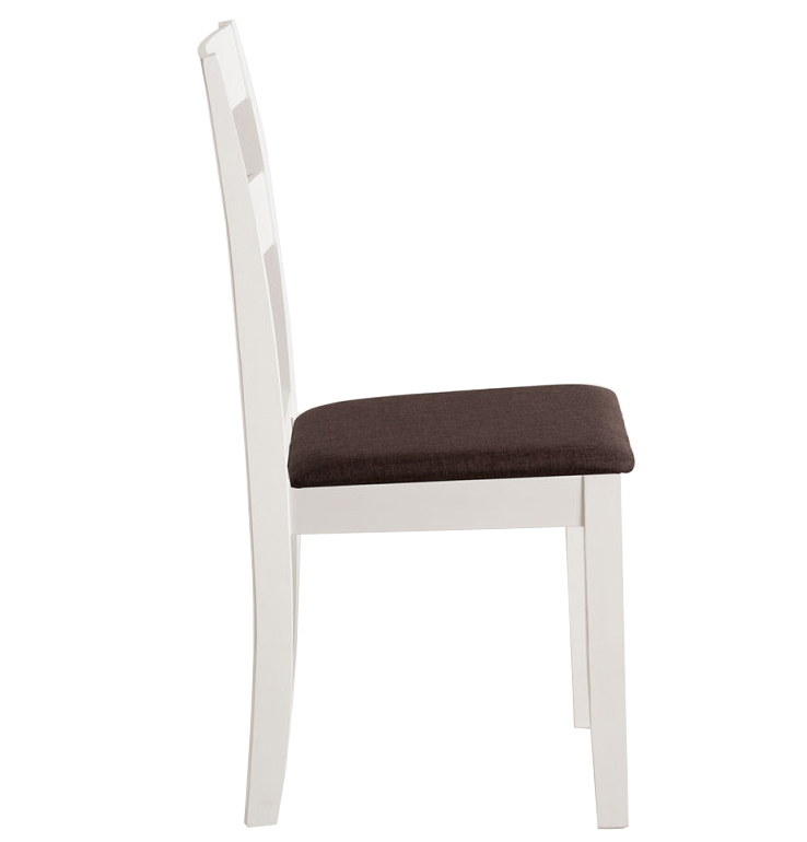 Silla Alecio Apilable de Madera Blanca 39 x 43 x 93 cm
