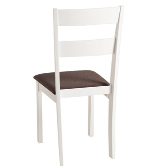 Silla Alecio Apilable de Madera Blanca 39 x 43 x 93 cm