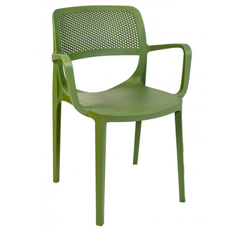 Set de 4 Sillones Apilables Verdi de Polipropileno Reforzado 