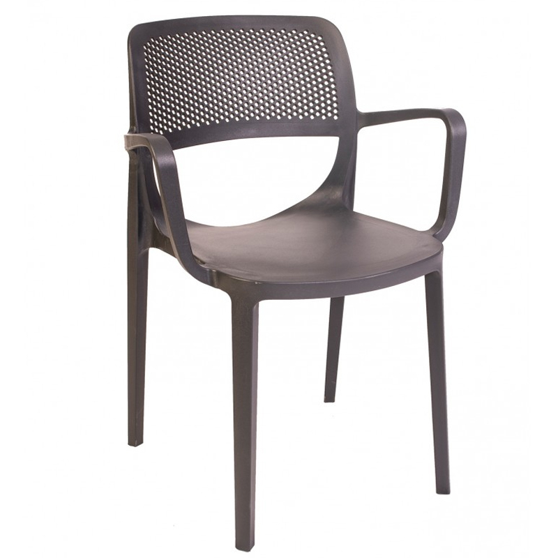 Set de 4 Sillones Apilables Verdi de Polipropileno Reforzado 