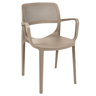Set de 4 Sillones Apilables Verdi de Polipropileno Reforzado 