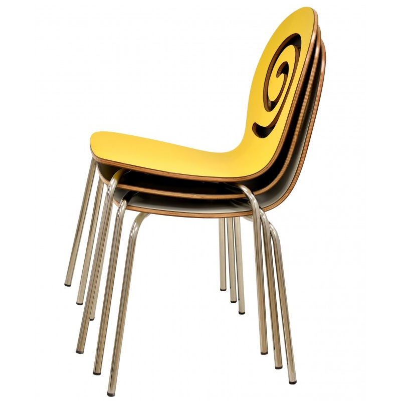 Set 4 Sillas Pinsapo Multiusos Apilables Asiento Monoblock Laminado 