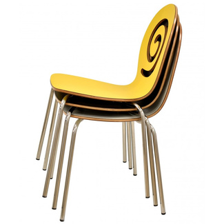 Set 4 Sillas Pinsapo Multiusos Apilables Asiento Monoblock Laminado 