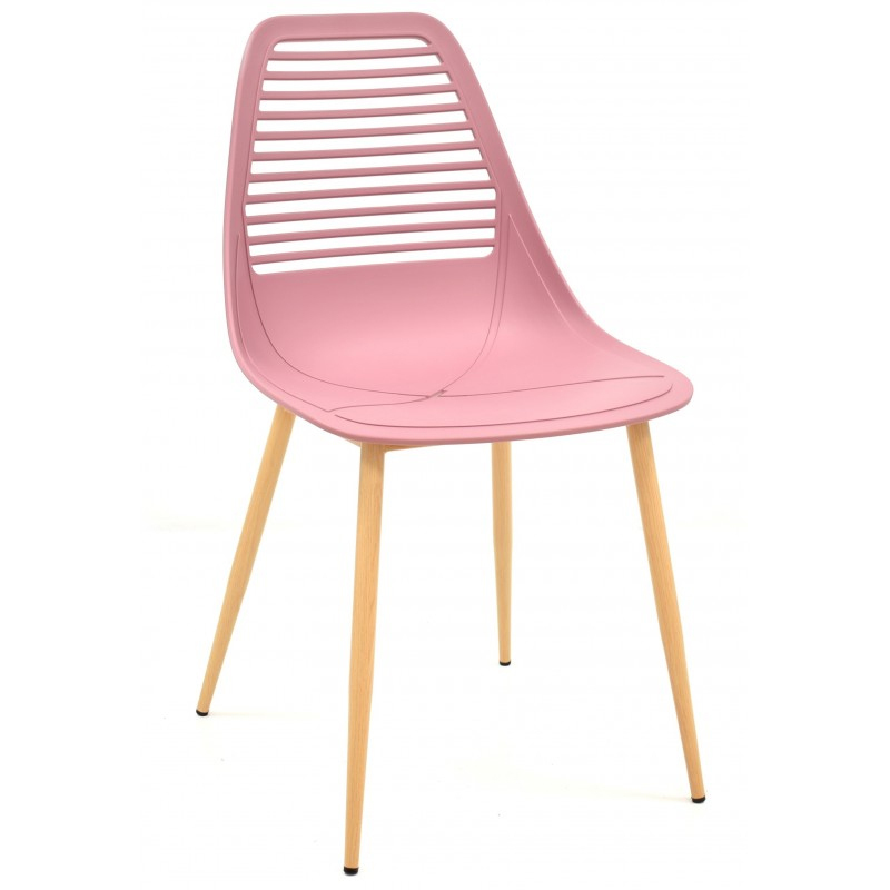 Set 4 Sillas Uncibay Base Metálica Asiento de Polipropileno  