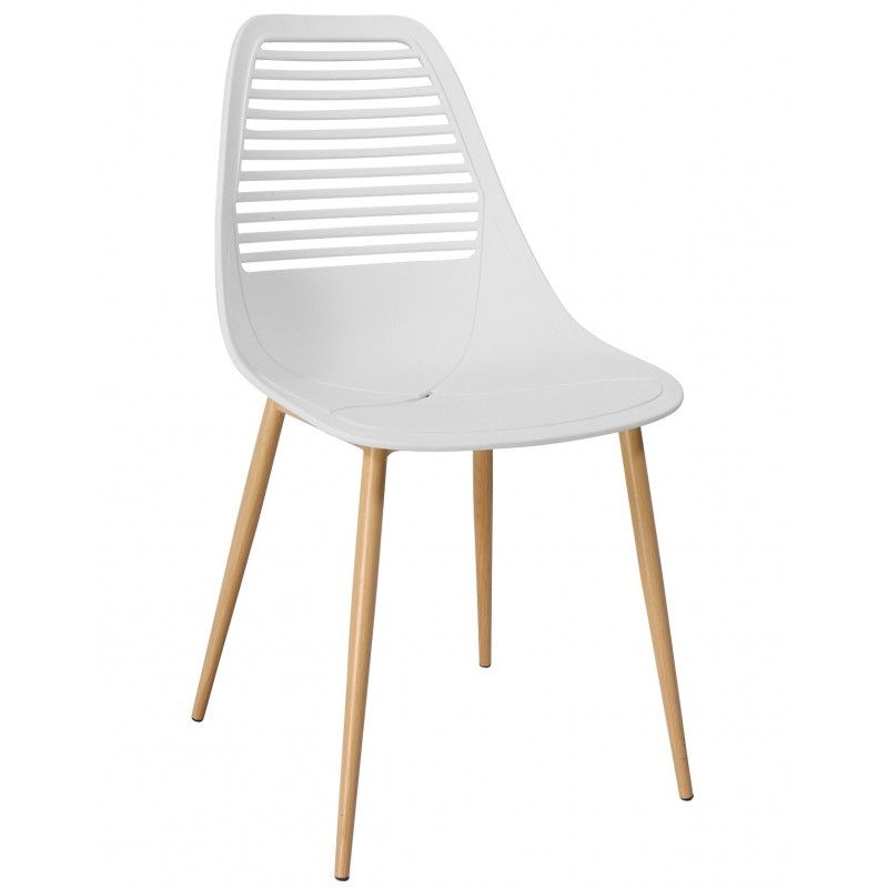 Set 4 Sillas Uncibay Base Metálica Asiento de Polipropileno  