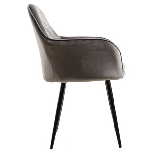 Silla Reby Black Asiento de Terciopelo 44 x 56 x 87 cm 