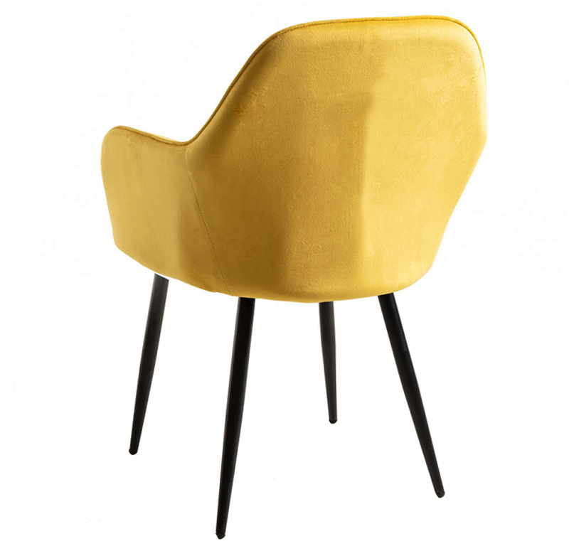 Silla Reby Black Asiento de Terciopelo 44 x 56 x 87 cm 