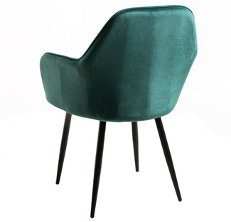 Silla Reby Black Asiento de Terciopelo 44 x 56 x 87 cm 