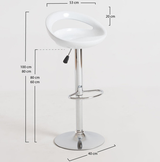 Taburete Boss One Asiento de PVC 40 x 46 x 100 cm